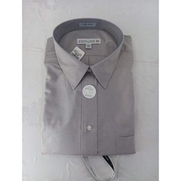 Joseph & Feiss Men's Dress Shirt XL 18 1/2 X 34/35 Non Iron w/Pocket 100% Cotton - Picture 1 of 3